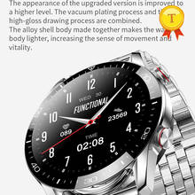 Relógio inteligente com tela touch de aço 2021, ecg, ppg, bluetooth, chamada, feminino, masculino, à prova d'água, esportivo, fitness 2024 - compre barato
