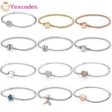 Yexcodes High quality Silver-plated Snake Chain Charm Bracelet Fit Original Men and women Beads Fine Bracelet Jewelry Gifts 2024 - buy cheap