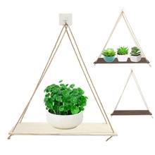 Wooden Wall Hanging Planter Flower Pot Shelf Nordic Style Storage Rack Room Storage Organization Swing Shelf Home Garden Decor 2024 - buy cheap