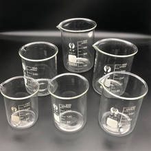 150/200/250/300/400/500 мл лаборатории Стекло стакан боросиликатное в Кухня мерный стакан 2024 - купить недорого