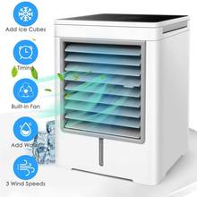 Ventilador enfriador de aire portátil, Mini aire acondicionado USB, 7 colores, luz de escritorio, humidificador, purificador para oficina y dormitorio 2024 - compra barato