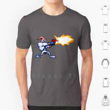 Camiseta de algodón DIY de gusano de tierra, camisa de gran tamaño para videojuegos de S-6xl, Pixelart, Pixel Art, Sprite, Sprites, Retro, clásico, Vintage 2024 - compra barato