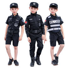 Disfraces de Halloween para niños, juego de rol, uniformes de la policía del ejército, conjunto de ropa especial para fiesta de carnaval, 110-160CM 2024 - compra barato