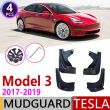 4 PCS Front Rear Car Mudflaps for Tesla Model 3 2017 2018 2019 Fender Mud Flap Guard Splash Flaps Mudguard Mudguards Accessories 2024 - buy cheap