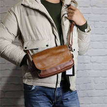 Vintage New Brand Designer Men's Messenger Bags Casual Crossbody Bag Small Leather Shoulder Sling Bag Daily Phone Bag 2024 - buy cheap