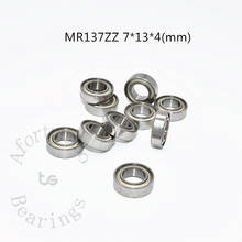 Rodamientos de acero cromado, minirodamiento de Metal sellado en miniatura, MR137ZZ, 7x13x4(mm), 10 ABEC-5, Envío Gratis 2024 - compra barato