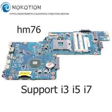 Материнская плата NOKOTION для ноутбука TOSHIBA Satellite C850 L850 H000038380 H000038370, материнская плата HM76 GMA HD4000 DDR3 2024 - купить недорого