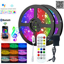 5050 LED Strip Light 20M-5M Bluetooth RGB 2835 SMD Flexible Ribbon LED Light strip DC12V Music Bluetooth Control RGB Tape Diode 2024 - buy cheap