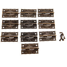 10Pcs Bronze Antique Cabinet Hinges Furniture Accessories Door Hinges Drawer Jewellery Box Hinges For Furniture Hardware 36x23mm 2024 - buy cheap