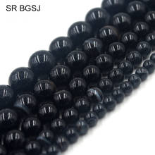 Free Shipping SR 6 810 12 14mm  Round Stones Black Agate Onyx Jewelry Accessories Gemstone Spacer Beads Strand 15" 2024 - buy cheap