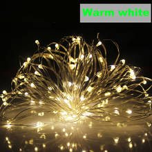 Guirnalda de luces LED con batería para decoración del hogar, guirnalda de hadas resistente al agua para árbol de Navidad, boda, interior, 2M, 5M, 10M, novedad 2024 - compra barato