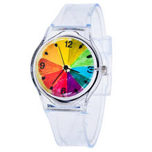 Relógio transparente de silicone feminino, relógio de pulso esportivo casual de quartzo, novidade, relógios de cristal para mulheres 2019 2024 - compre barato