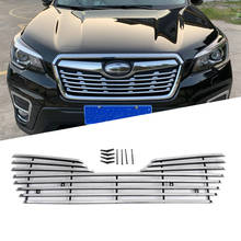 ABS Chrome Front Grille Cover For Subaru Forester SK 2019 Car Decorate Accessories Grille Cover Mesh Trim 2024 - buy cheap