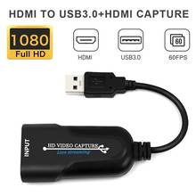 2021 Nova placa de captura de vídeo Conveniente HDMI compacto para USB 3.0 2.0 Placa de captura de jogos Grabber Câmera HD Gravação Transmissão ao vivo 2024 - compre barato