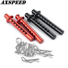 AXSPEED 2PCS RC Car Front Body Posts Mount with Clip Aluminum Alloy Car Shell Column for 1/10 RC Crawler Axial SCX10II 90046 2024 - buy cheap