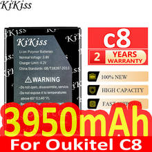 Kikiss 3950mah nova alta qualidade c8 (1icp5/56/82) bateria para oukitel c8 5.5 polegada telefone inteligente bateria 2024 - compre barato