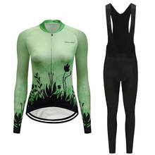 Conjunto de ropa de Ciclismo de equipo profesional para mujer, triatlón Maillot de manga larga para, Kit de ropa para bicicleta de montaña, otoño, 2021 2024 - compra barato