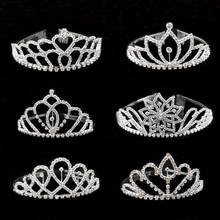 Tocado de novia de moda, Tiaras y coronas, accesorios para el cabello de boda, diadema de diamantes de imitación, fiesta de cumpleaños, joyería para el cabello 2024 - compra barato