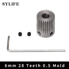 Molde de acero inoxidable para máquina perforadora pequeña, diámetro de agujero de 6mm, 15x18mm, 28 dientes, 0,5 2024 - compra barato