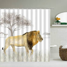 Tiger Shower Curtain 3d Bathroom Curtains Animal Bath Curtain Waterproof With Hooks Shower Curtain Washable Polyester Cloth 2024 - buy cheap