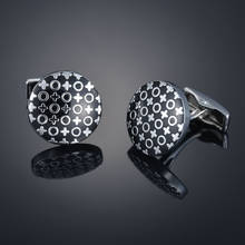 Black snowflake round Cufflinks sleeve studs men's French buttons Cufflinks 2024 - buy cheap