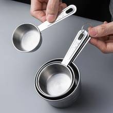 4PCS Kitchen Measuring Spoons Baking Tools With Scales Stainless Steel Spoons Coffee Milk Measuring Cups 2024 - buy cheap