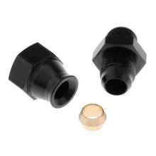 6AN AN-6 Male to 5/16" 8mm Fuel Hose Line Tube Straight Fitting Adapter with Brass Insert, Anodized Black 2024 - buy cheap