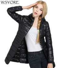 WSYORE Winter Women Ultra Light Down Jacket Duck Down Hooded Jackets Plus Size Long Sleeve Slim Coat Parka Portabl Outwear NS476 2024 - buy cheap