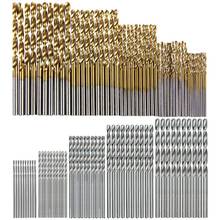 Broca helicoidal de titânio revestida, ferramenta elétrica de plástico e metal com abertura de alta velocidade para trabalho em madeira de 100 pol. 2024 - compre barato