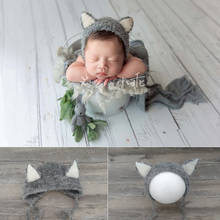 Newborn photography props,handmade fluffy fox hat for baby photography props 2024 - buy cheap