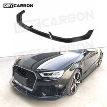 Carbon Fiber Front Bumper Lip Spoiler For Audi A3 RS3 Base Sedan 4 Door 2017-2019 Head Chin Guard Car Styling 2024 - buy cheap