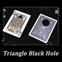 Треугольная карточка с черными отверстиями, волшебные трюки, трюки, магия, крупный план, уличная иллюзия, головоломка, игрушка, Волшебный покер 2024 - купить недорого