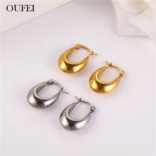 OUFEI Woman Hoop Earrings For Women Stainless Steel Jewelry Korean Earings Fashion Jewelry Accessories Free Shipping 2024 - buy cheap