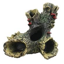 Ecological Resin Mountain Fish Play Tree House Aquarium Decoration Hole Cave Decor For Fish Tank Ornament Decoration Landscaping 2024 - buy cheap