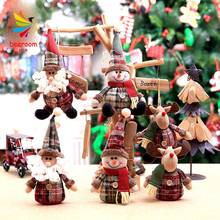 Bugigangas de natal diy árvore pendurado ornamentos artesanato crianças presente brinquedos natal festival casa decorações comprimento 12*28cm 2024 - compre barato