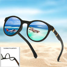 Tr90 Polaroid Sunglasses Round Flexible Driving Rubber Square Sun Glasses Famous Brand Men Polarized Sunglases for Women Men 2024 - buy cheap