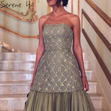 Dubai Olive Green Design A-Line Prom Dresses Off-Shoulder Sexy Luxury Gowns 2020 Serene Hill BLA70559 2024 - buy cheap