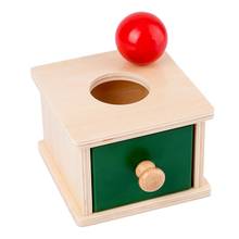 Montessori Preschool Material Object Permanent Storage Box with Tray Ball Early Education Baby Kids Toy 2024 - buy cheap