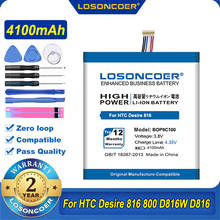 LOSONCOER-batería 100% Original BOP9C100, 4100mAh, para HTC Desire 816, 800, D816W, D816, 816W, A5, 816t, 816v, 816e 2024 - compra barato