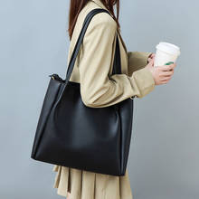Bolso de hombro de cuero para mujer, bolsa de hombro de marca famosa de diseñador de lujo, bolso femenino de hombro negro 2024 - compra barato