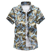 2020 Summer New Men's Short Sleeve Shirt Fashion Casual Hawaiian Shirt flower shirt male Plus Size 5XL 6XL 7XL 2024 - buy cheap