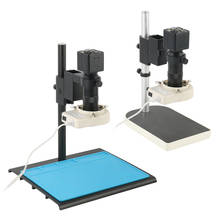 Видеомикроскоп 2.0MP 1080P VGA, увеличительная камера + регулируемый объектив 100X с-образным креплением + подставка для микроскопа для фотопайки 2024 - купить недорого