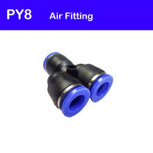 Tubulação pneumática de ar de alta qualidade py8 10 peças 8mm a 8mm em forma de y conectores encaixes rápidos 2024 - compre barato