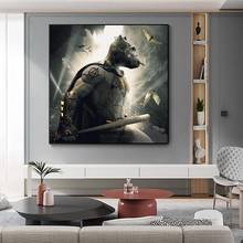 Arte moderna parede super ape guerreiro arte decoração cartazes e impressões pintura em tela decoração para casa pôster imagem decorativa 2024 - compre barato