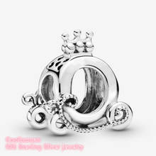 Autumn 100% 925 Sterling Silver Polished Crown O Carriage Charm beads Fits Original Pandora bracelets Jewelry Making 2024 - buy cheap