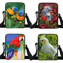 Animal Bird Parrot Owl Messenger Bag Women Handbag Ladies Crossbody Bag for Travel Girls Canvas Shoulder Bags Bookbags Gift 2024 - buy cheap