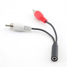 3.5mm RCA Female jack Stereo to 2 RCA Male Plug Y Cable  Adapter 3.5 Audio aux Socket connector to Headphone Players wire 2024 - buy cheap