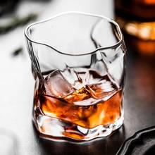 Whisky Glass Crumple Whiskey Tumbler Glasses Irregular Folds Verre Vodka Cups Personality Brandy Snifters Iced Whisky Rock Glass 2024 - buy cheap