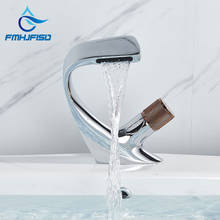 Modern Black Basin Faucets  Brass Bathroom Faucet Deck Mount Simple Design Sink Crane Cold Hot Water Mixer Taps Waterfall Water 2024 - buy cheap