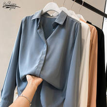 Blusa holgada de gasa para mujer, camisa de manga larga para oficina, talla grande 4XL, 1181 2024 - compra barato